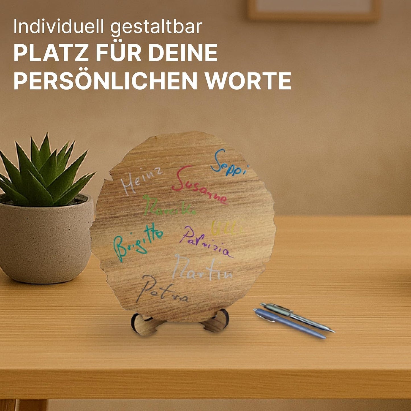 Baumscheibe mit Gravur zum 70. Geburtstag, 70 Jahre XL 30cm