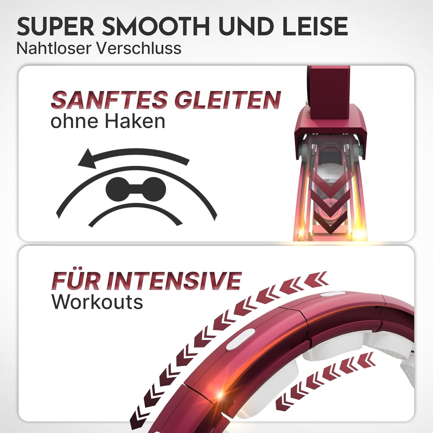 Smart Hula Hoop Reifen mit Tracking-Funktion, Berry