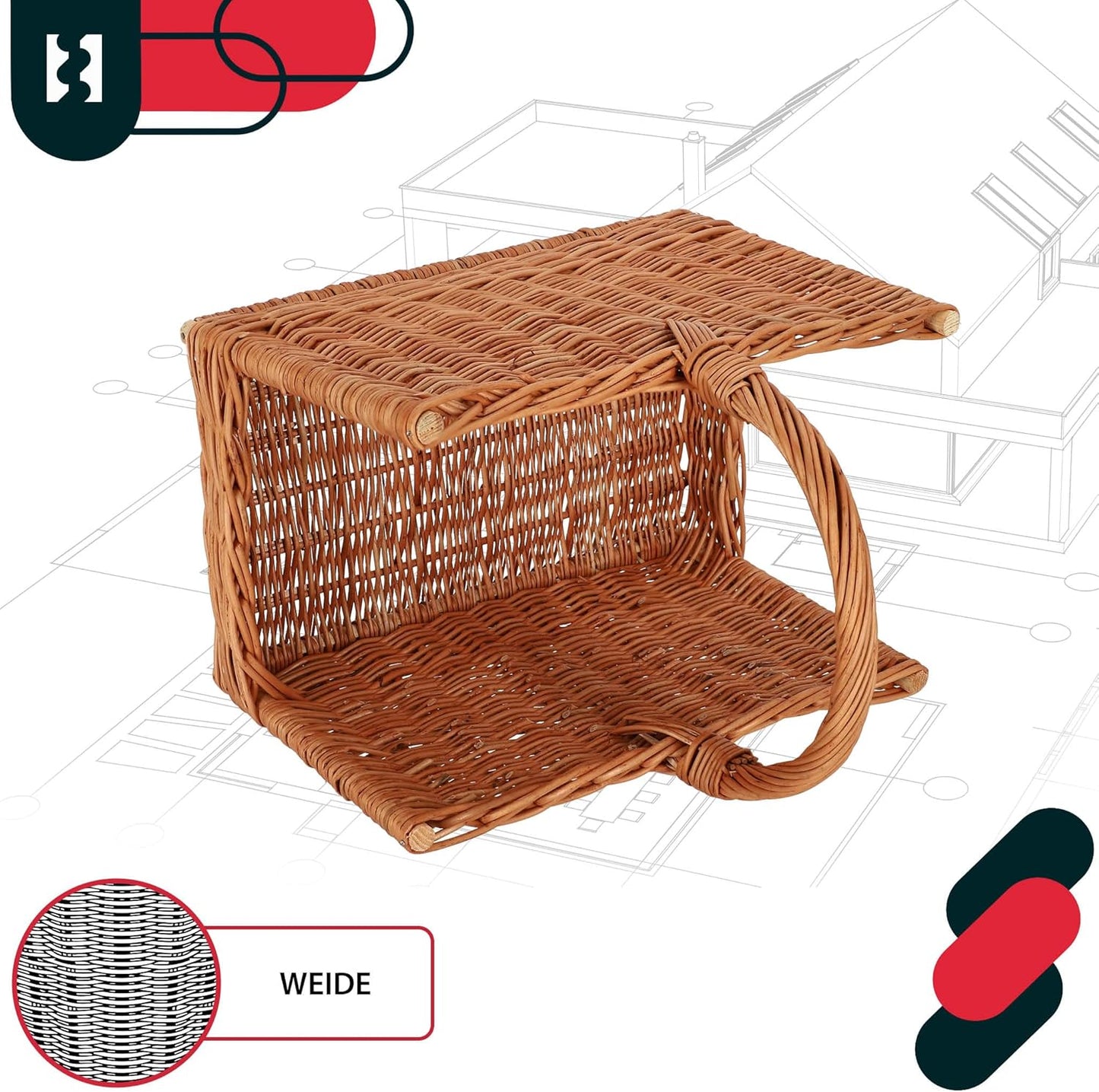 Weidenkorb für Brennholz