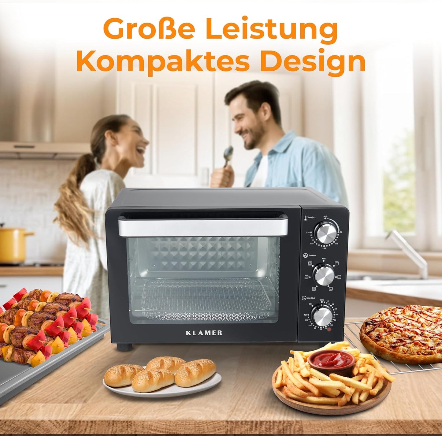 Minibackofen mit Umluft & Drehspiess
