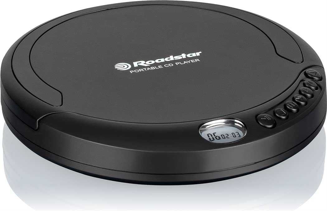 Tragbarer CD-Player inkl. Ohrhörer, schwarz