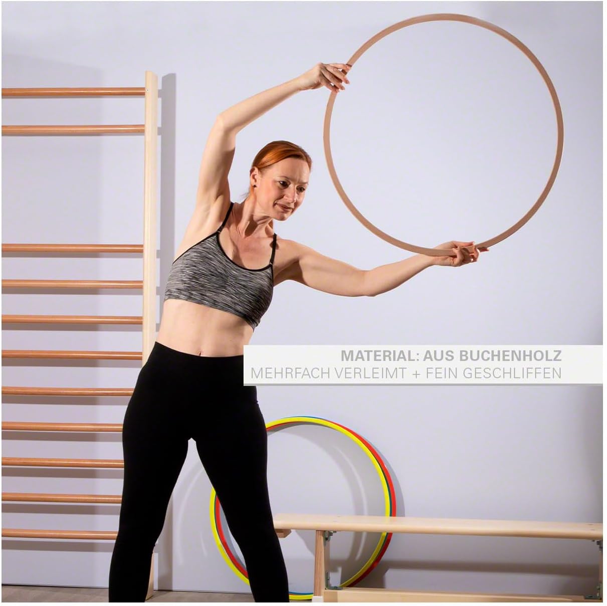 Hula-Hoop Reifen aus Holz, ø 90 cm