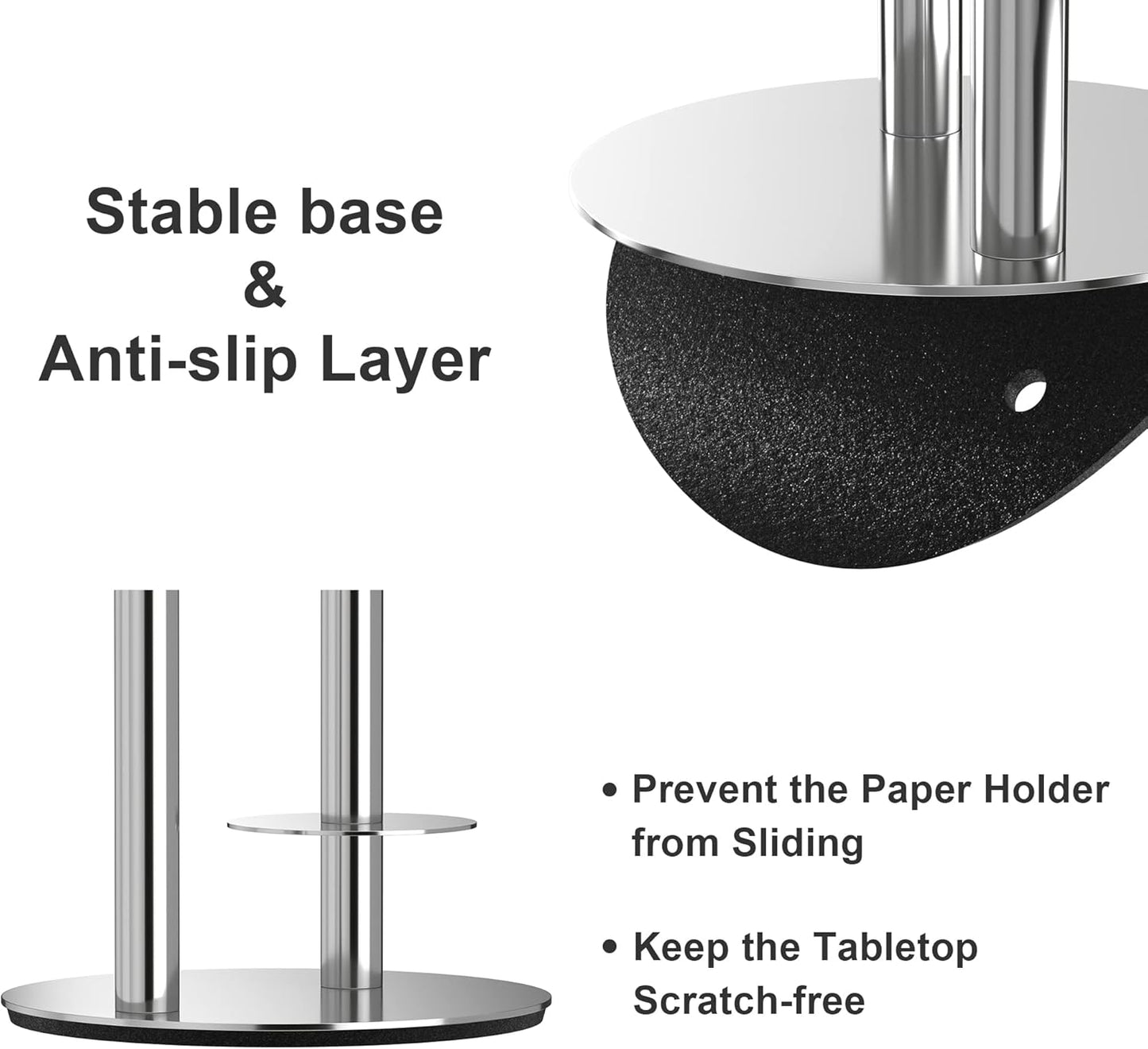 Freistehender Toilettenpapierhalter, Silber