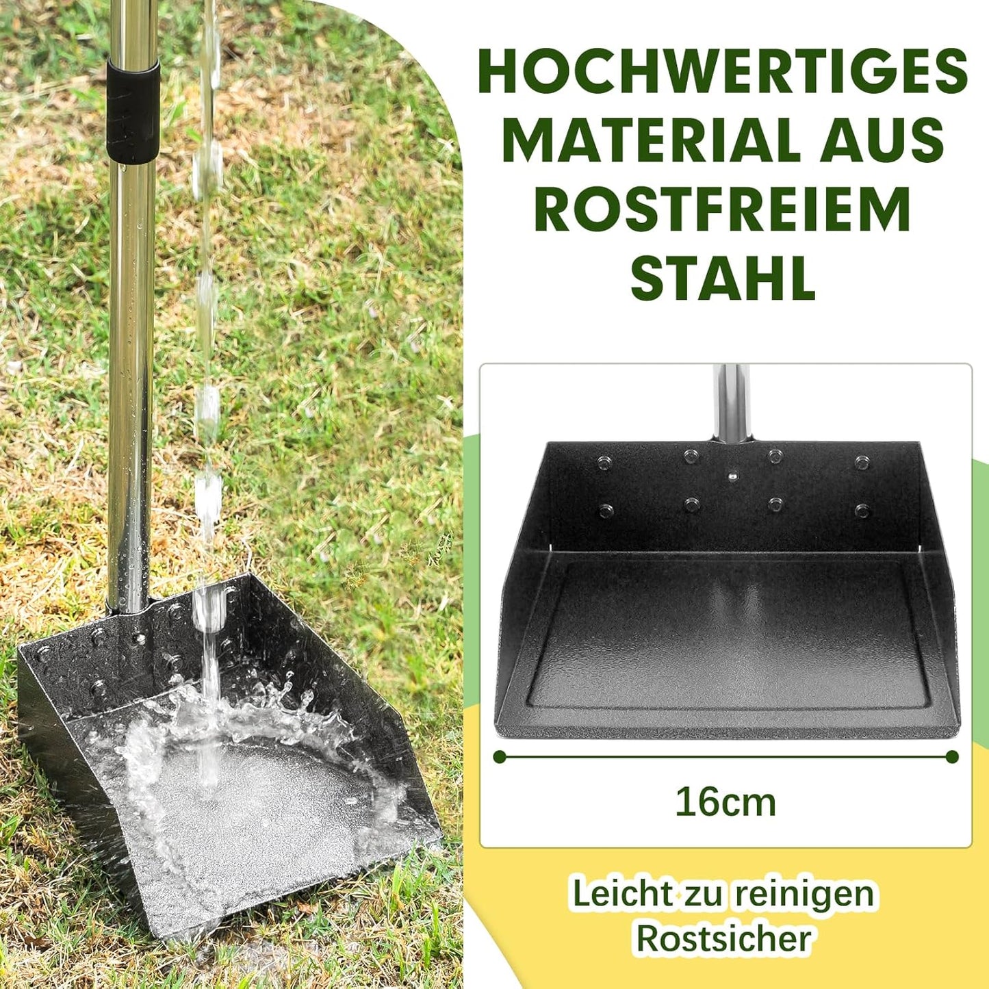 Hundekotschaufel mit Harke