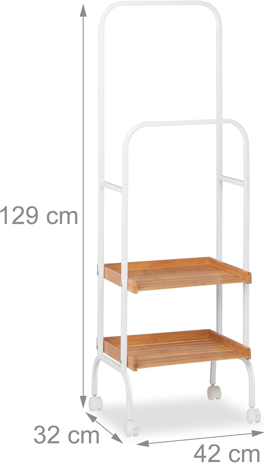 Stummer Diener auf Rollen mit Ablagen