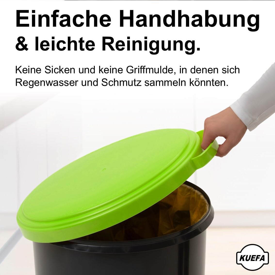 Müllsackständer mit Deckel, Hellgrün