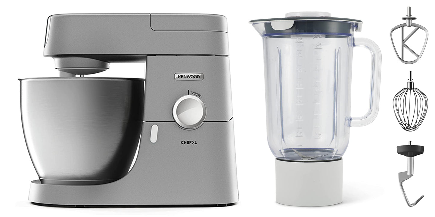 Küchenmaschine Chef XL, silberne 6,7L Schüssel + Mixer