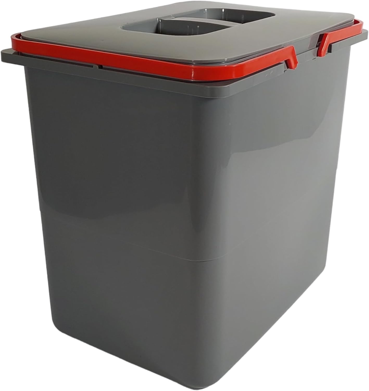 5-teiliger Abfalltrennsystem für Schubladen, 60cm 1x15L 2x7L 2xKunststoffschale