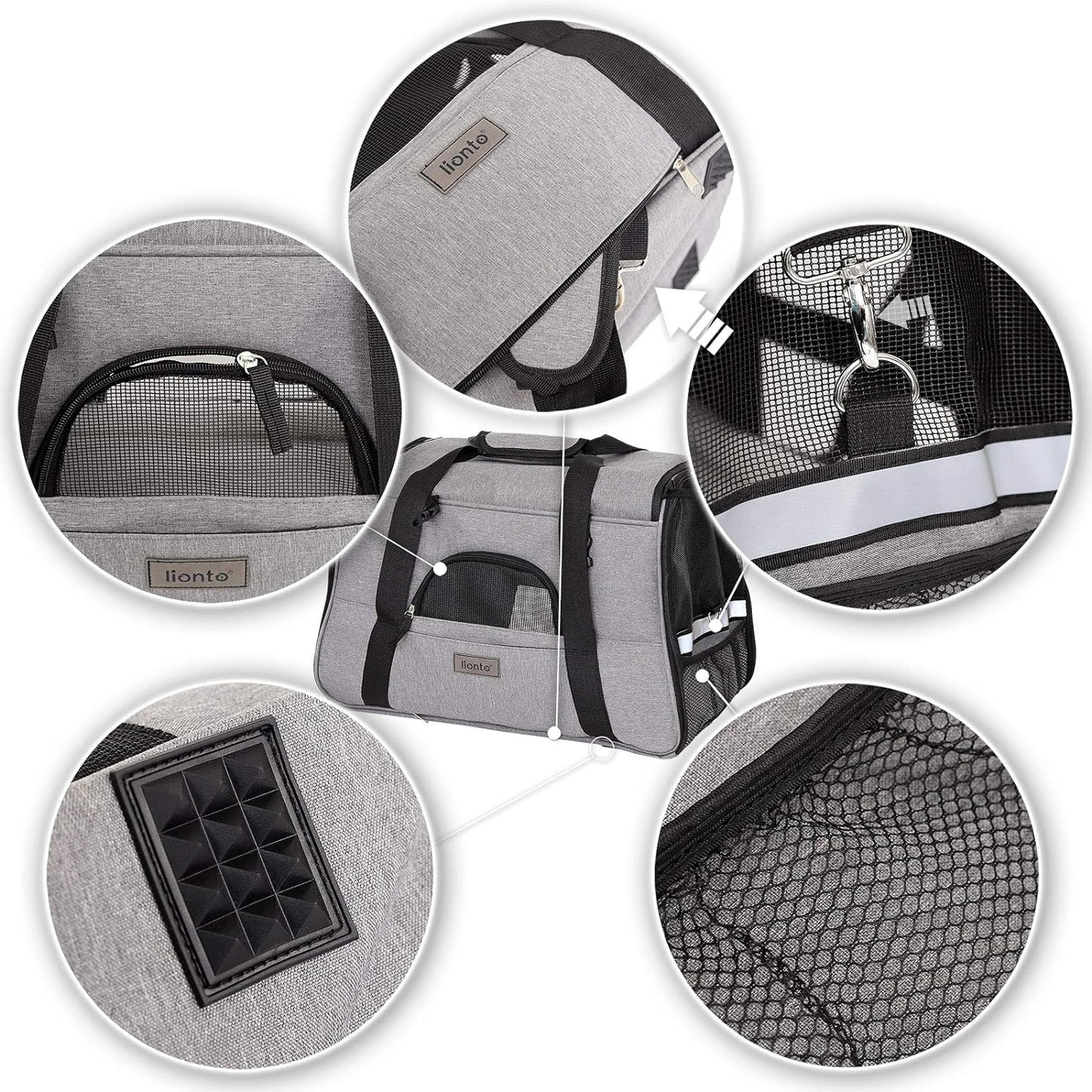 Hundetasche, Grau