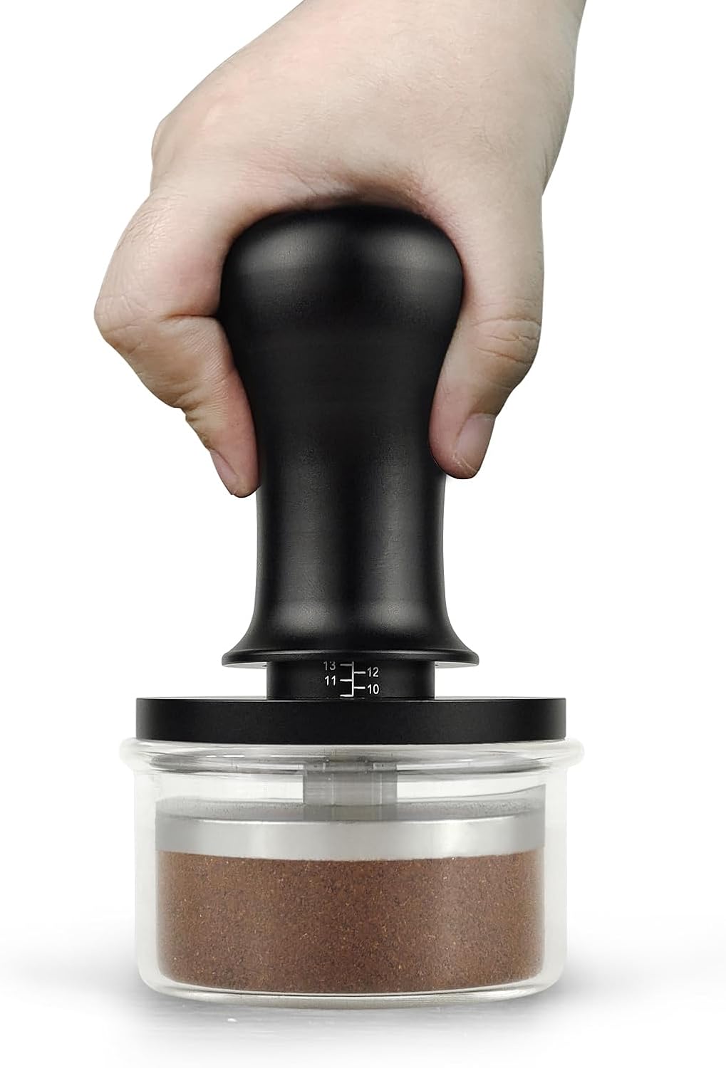 Espresso Tamper mit Druckregulierung, Schwarz 58mm
