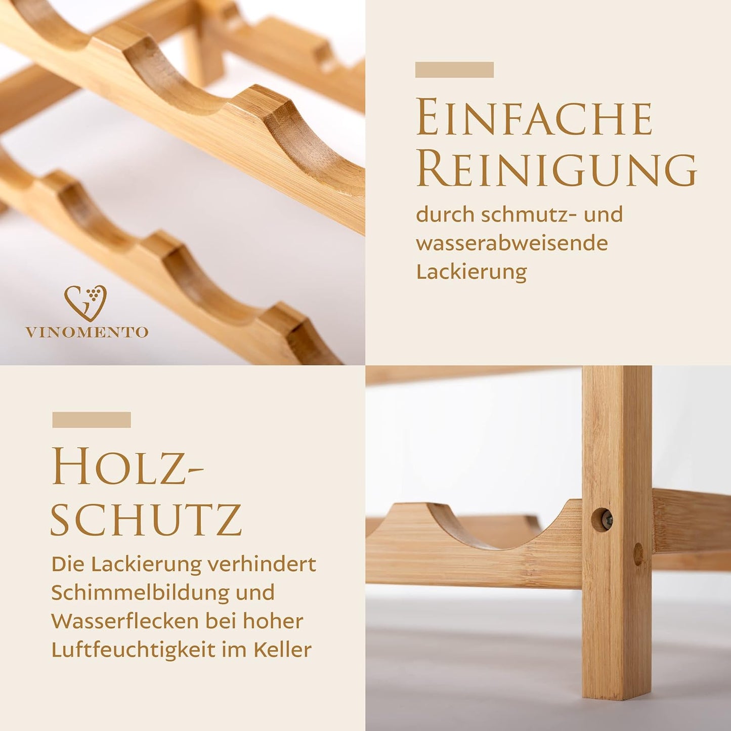 Stapelbares Weinregal für 24 Flaschen, 24 Flaschen