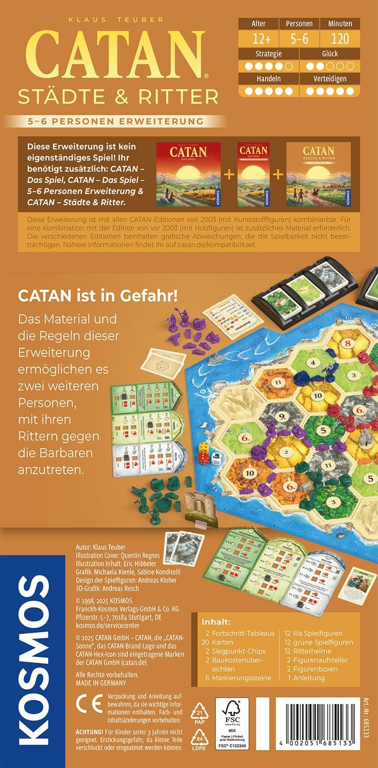Catan Städte und Ritter Erweiterung für 5-6 Personen, Edition 2025