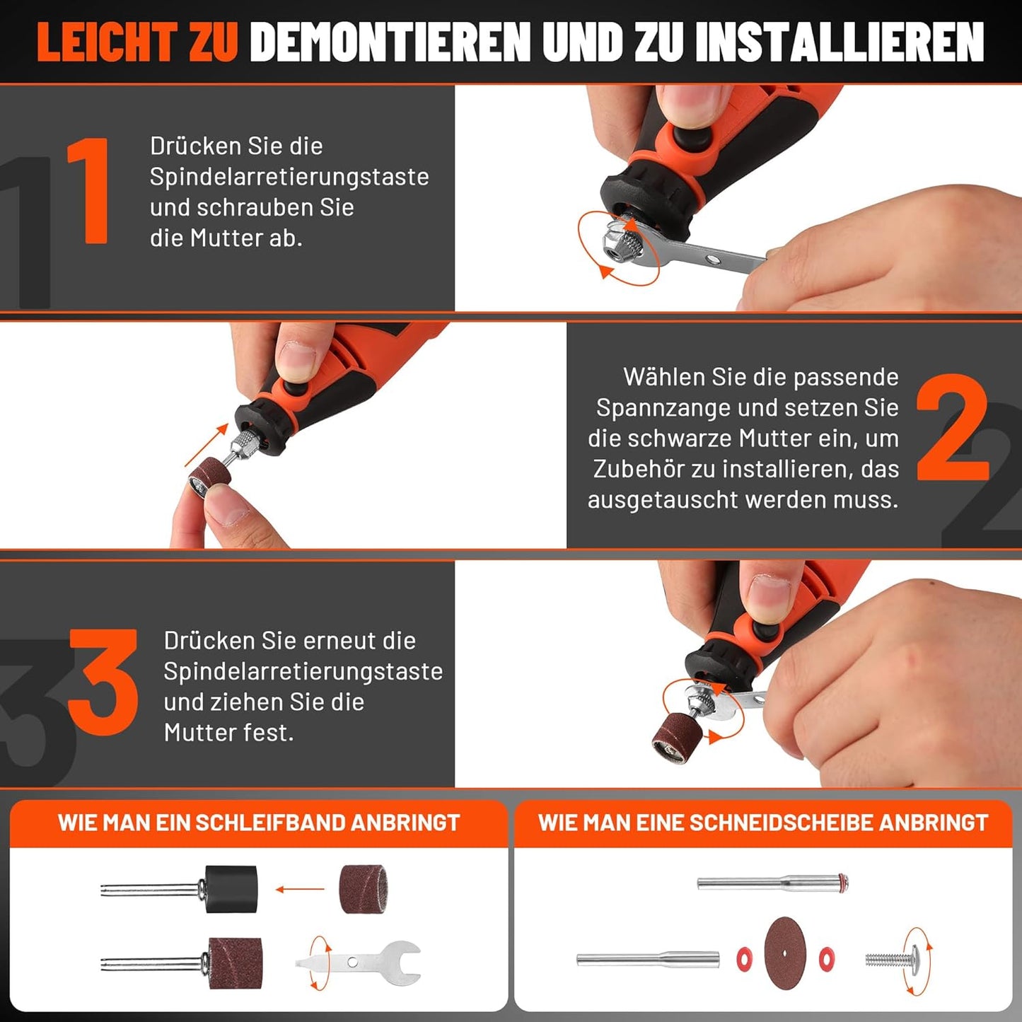 Multifunktionswerkzeug mit 120-teiligem Zubehörset