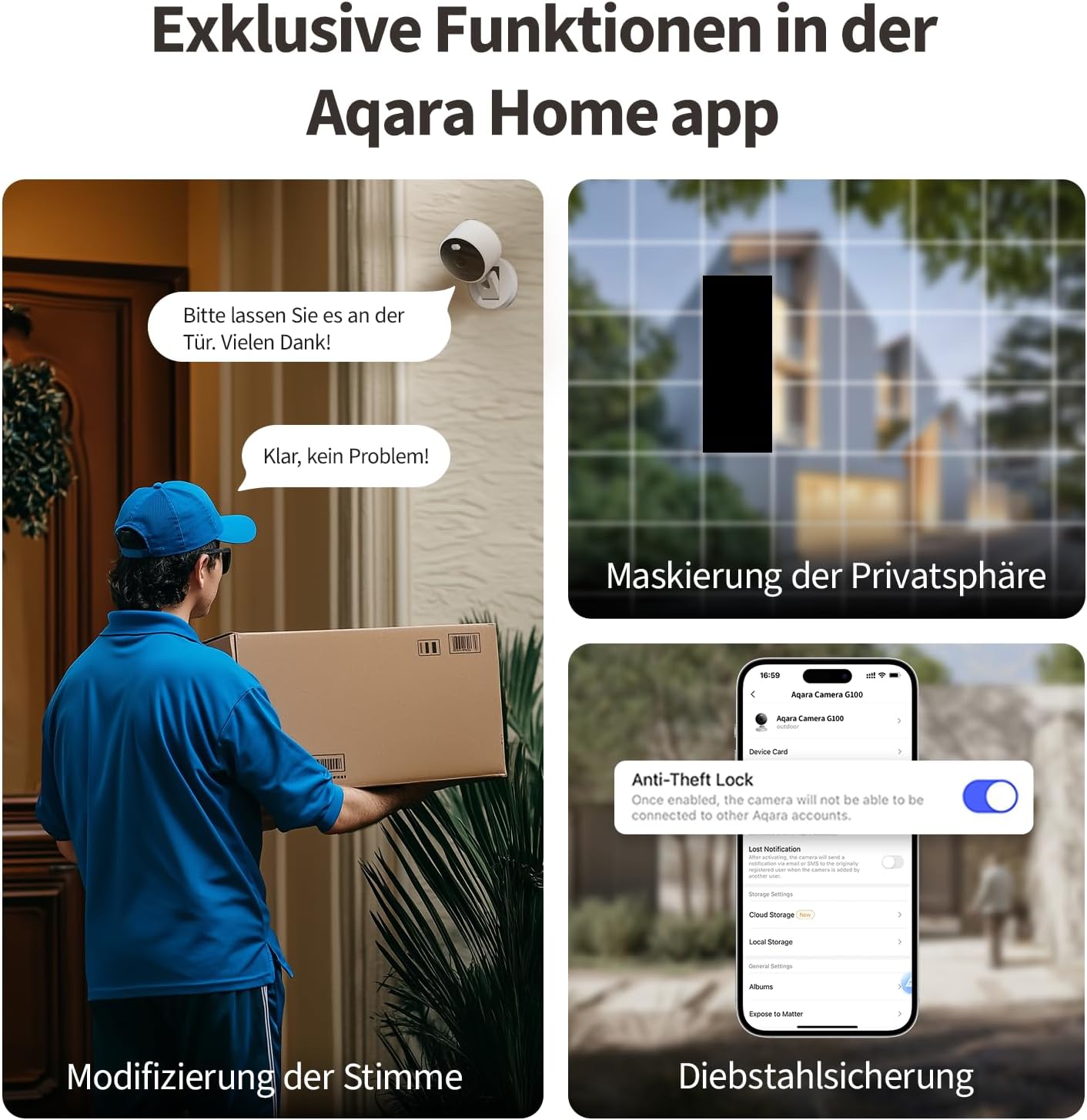 G100 2K Überwachungskamera mit KI-Erkennung, Schwarz