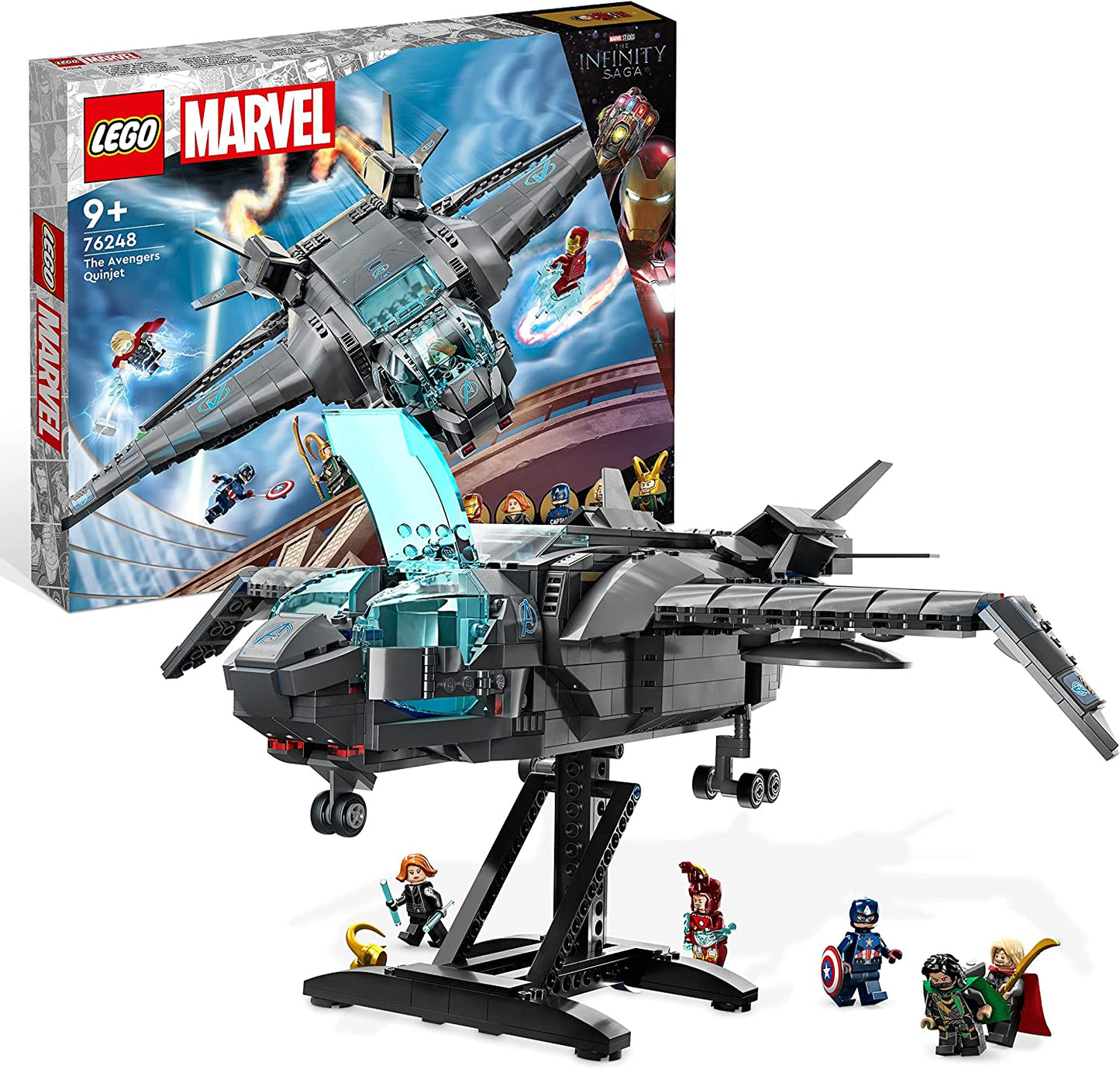 76248 Marvel Der Quinjet der Avengers, Konstruktionsspielzeug, Single