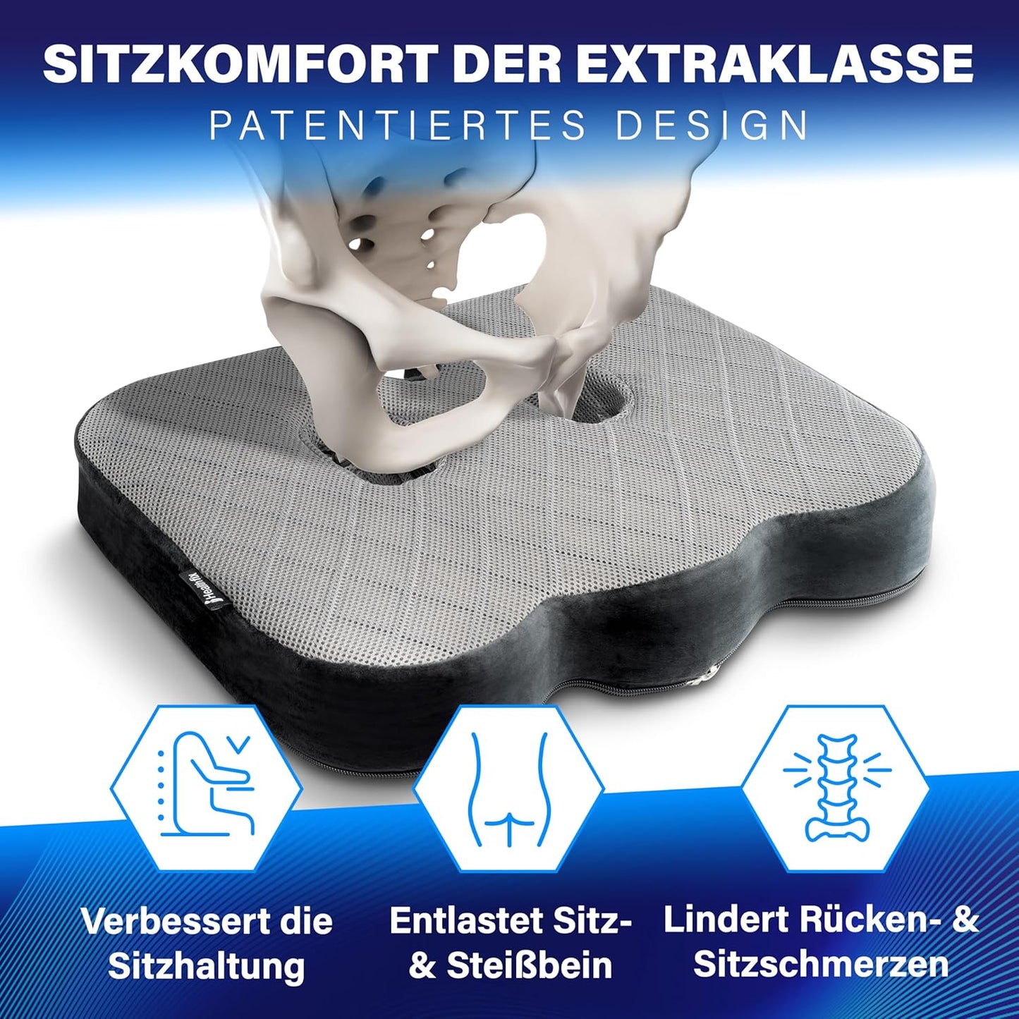 Ergonomisches Sitzkissen für Büro, Auto & Co., Sitzkissen