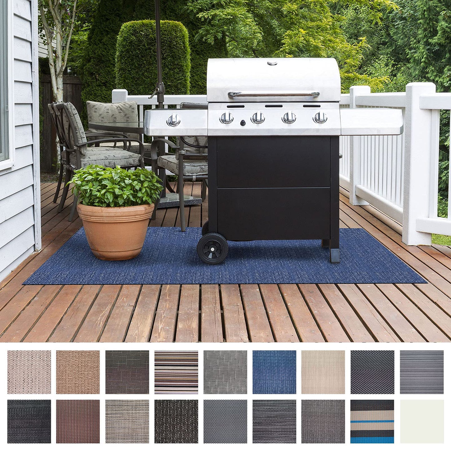 Grillmatte für Gas- & Holzkohlegrill, 90 x 120 cm, 90 x 120 cm Pisa