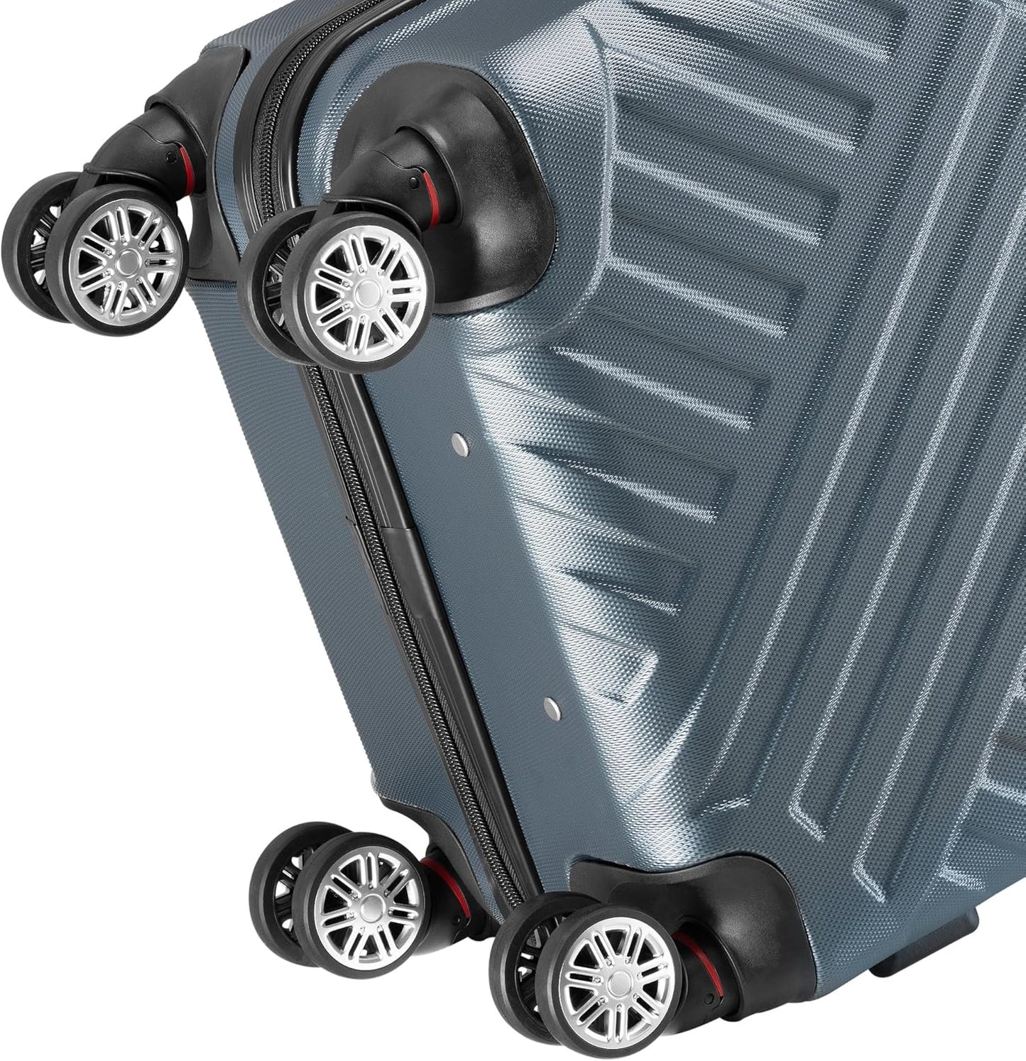 Kofferset mit Zahlenschloss und Doppelrollen (3-teilig), Anthrazit