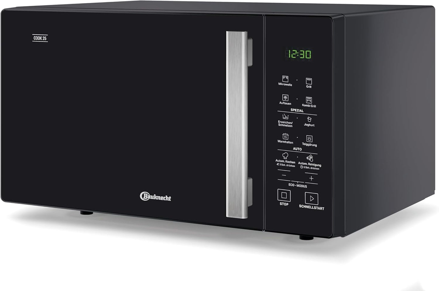 Mikrowelle MW 253 SM2, Grill-Mikrowelle 25 L Schwarzes Glas