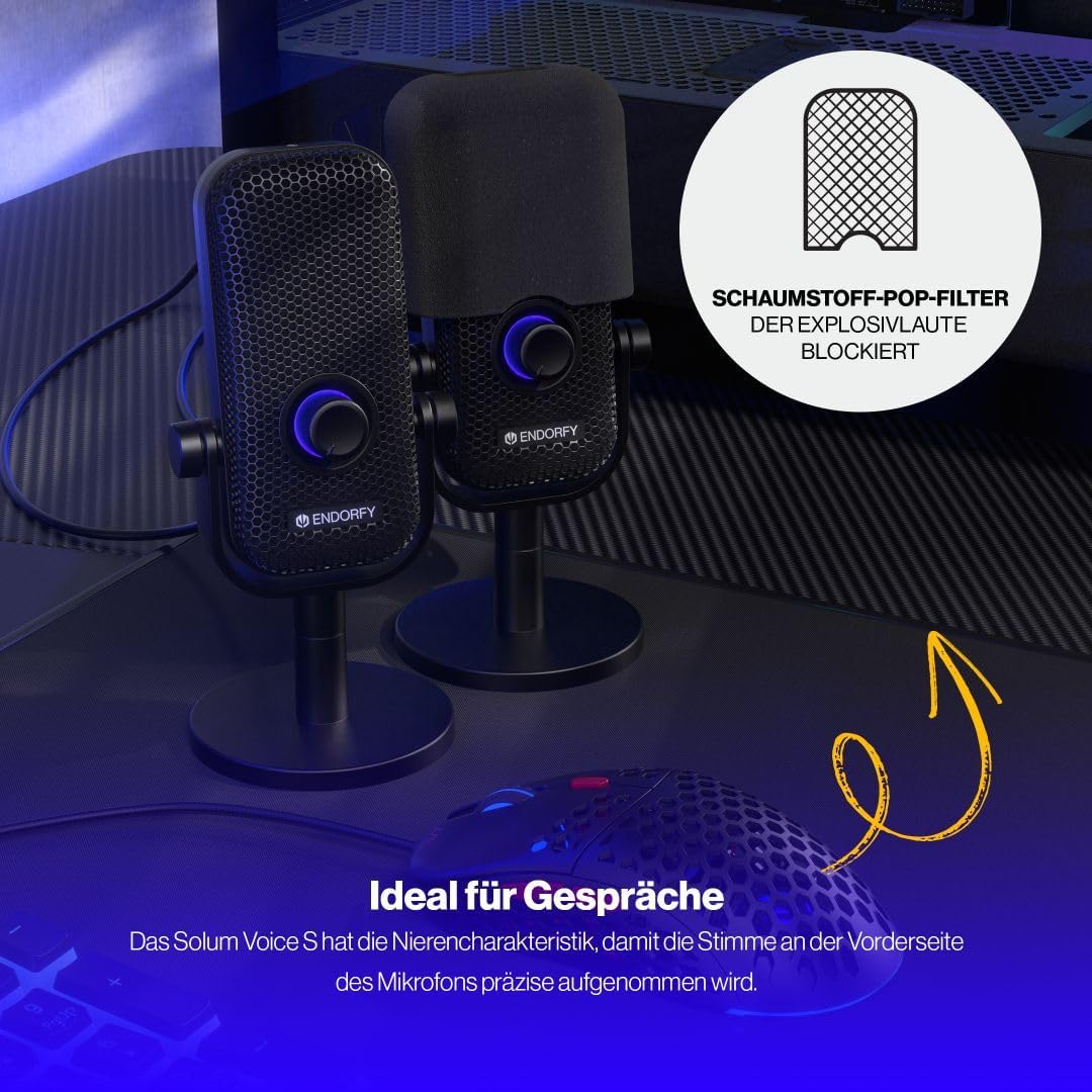 Mikrofon für Streaming und Podcast mit RGB