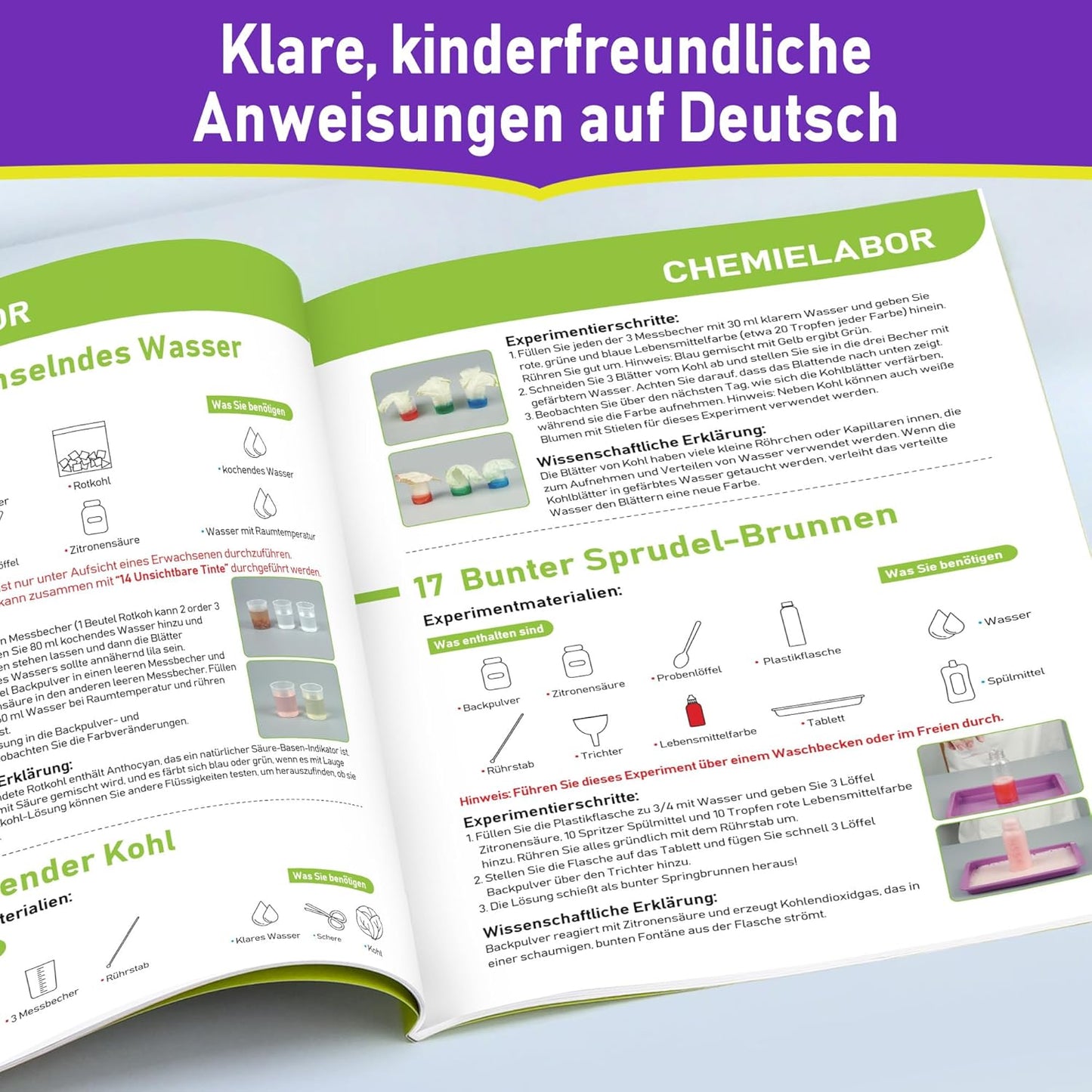 Experimentierkasten für Kinder, 105+ Experimente