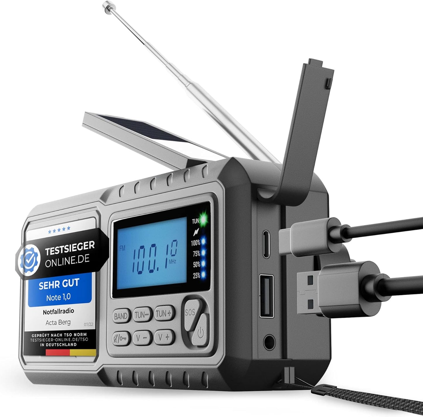 Kurbelradio, Grau