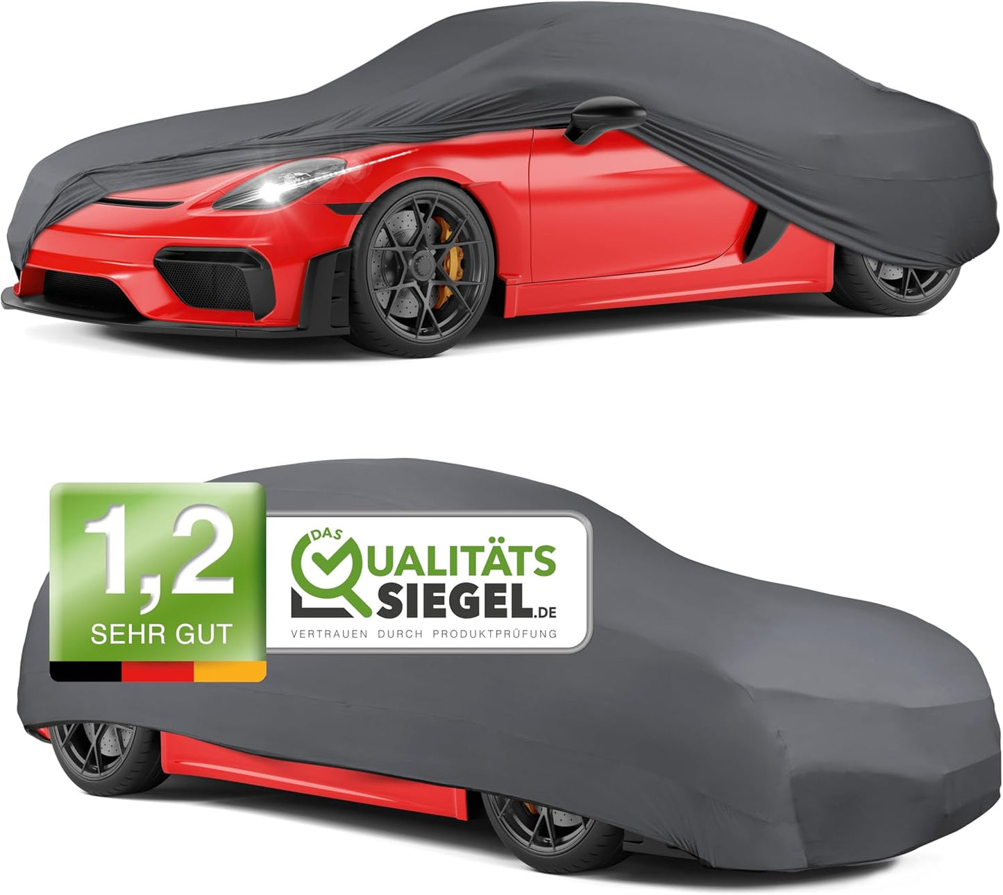 Autoabdeckung Stretch Plus (Grösse 4, Kombi), Anthrazit Größe 4: Kombi 380 - max. 439 cm Länge