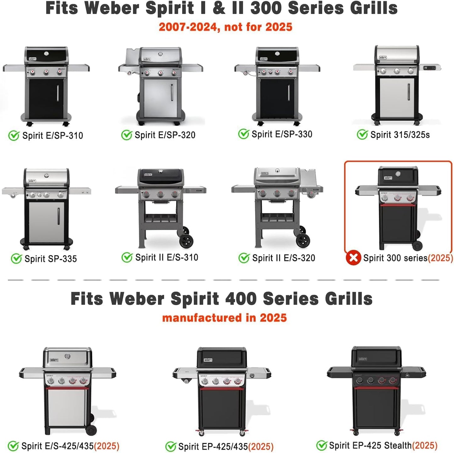 Grillrost Ersatz für Spirit E310/E320 Gasgrill, 8505-PS2