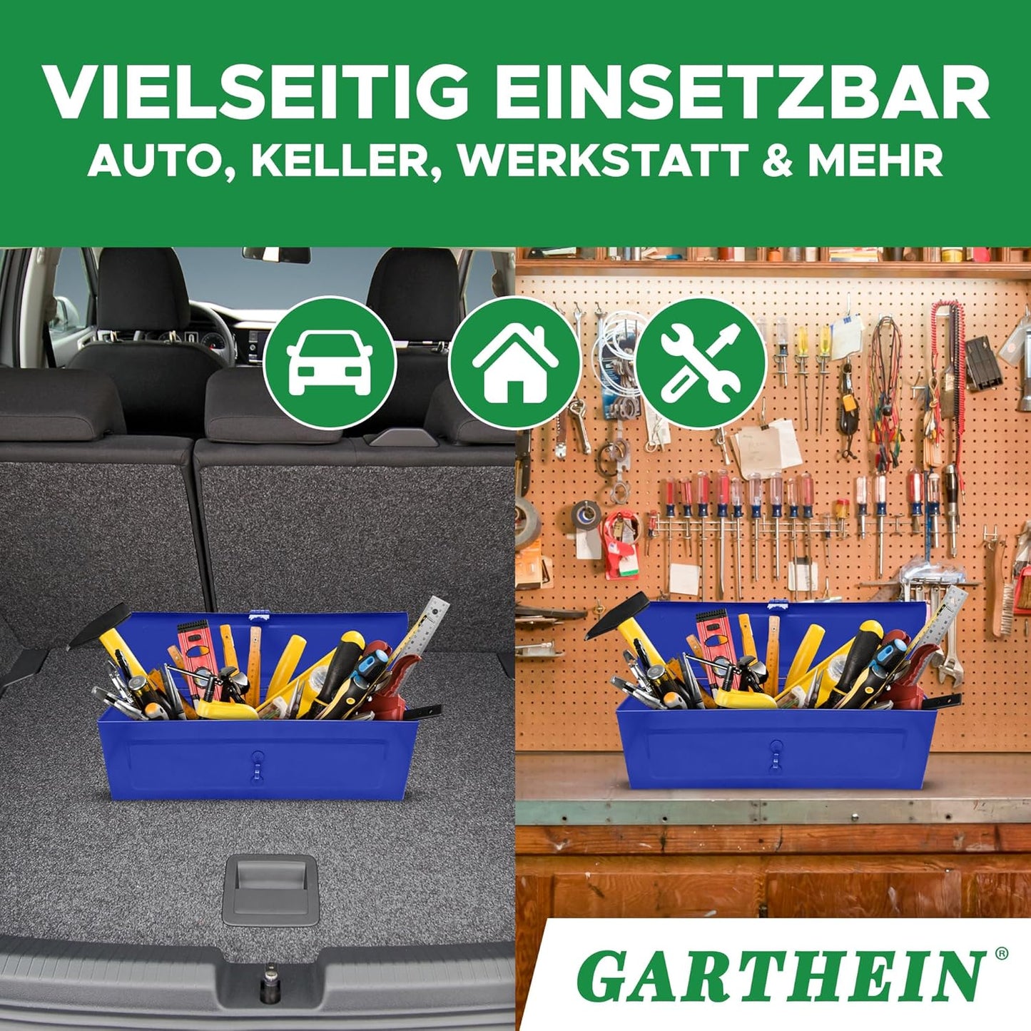Metall-Werkzeugkiste, Blau