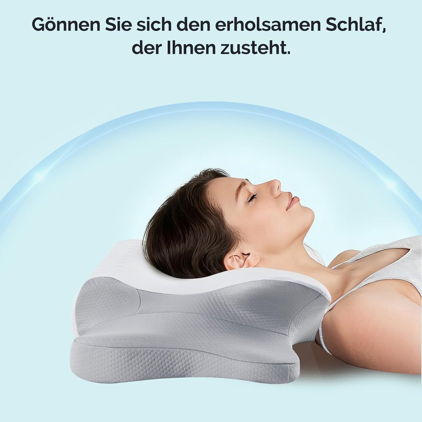 Nackenstützkissen für Seitenschläfer, Rücken und Bauchschläfer