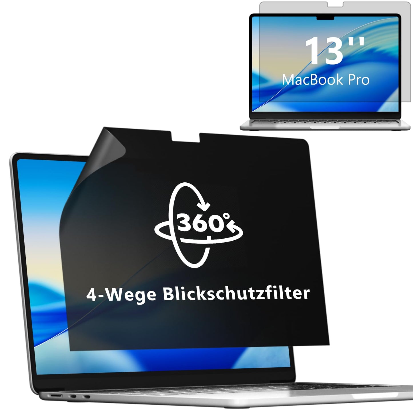 360° Sichtschutzfolie für MacBook Pro & Air, Macbook Pro 13 Zoll