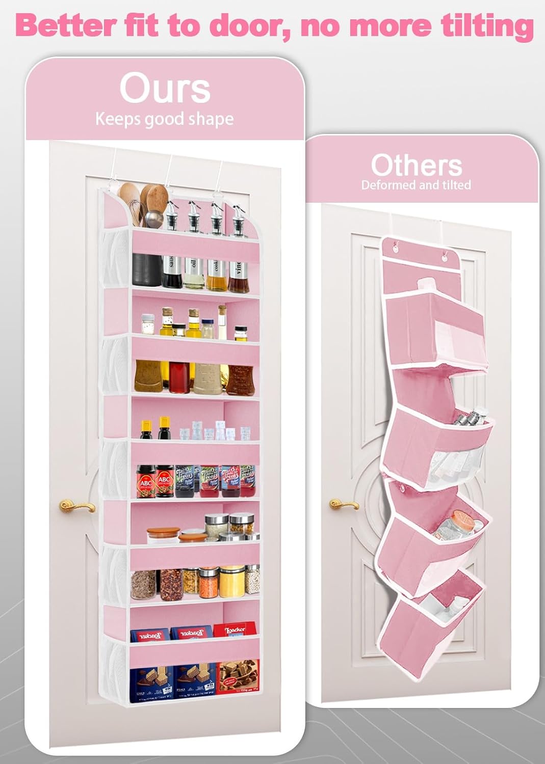 Tür-Hängeorganizer (2 Stück), 2 Stück Rosa