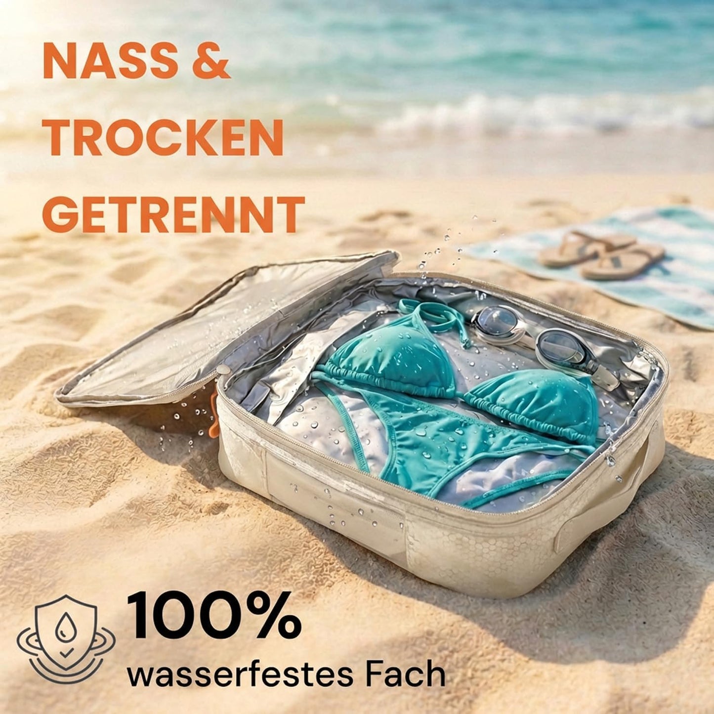 3-teiliges Packwürfel-Set, Desert Whisper - Beige 3-teilig