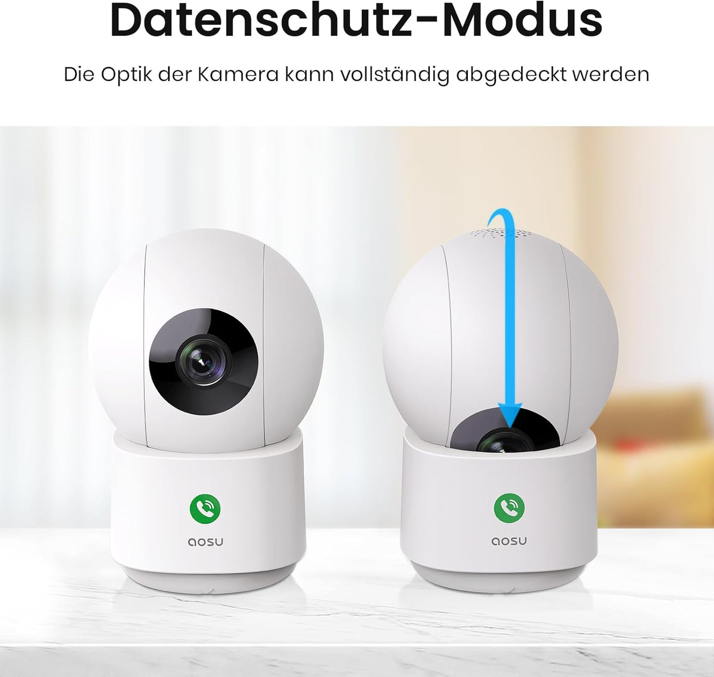 2K Innenkamera mit Bewegungsmelder (2 Stück), 3MP - 2 Stück