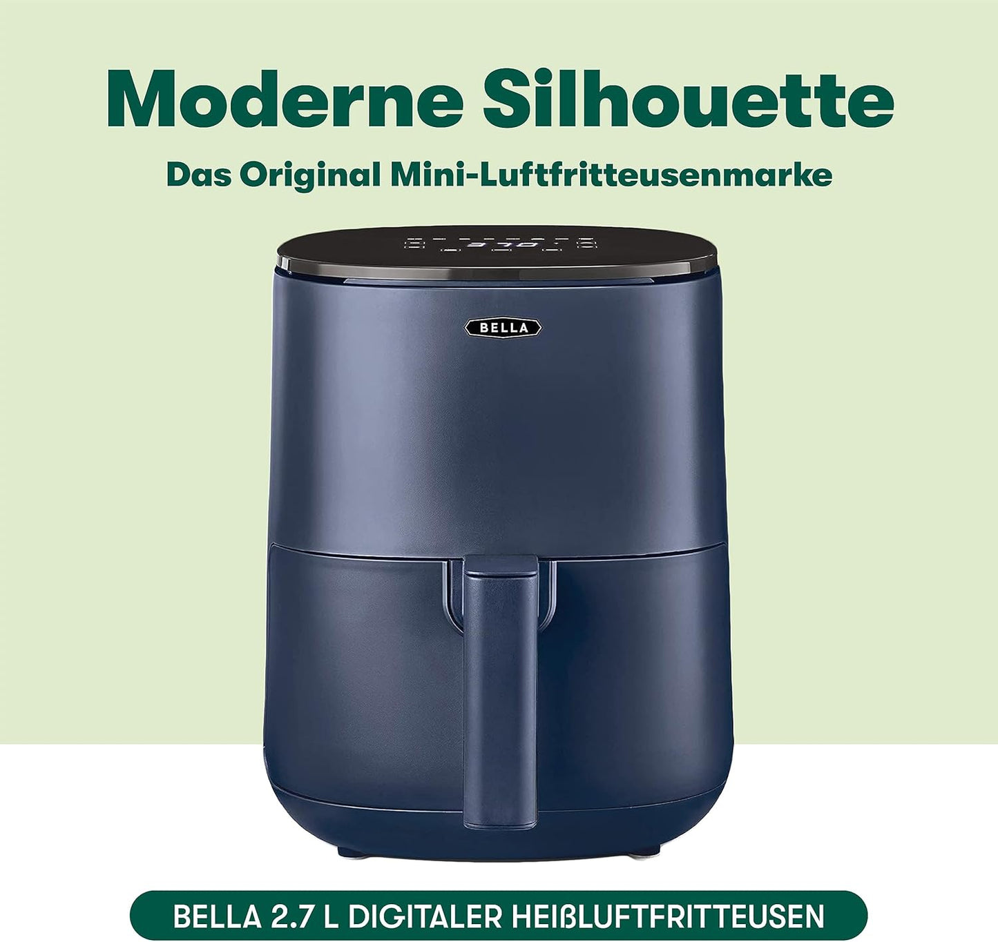 5-in-1 Heissluftfritteuse mit Touchscreen, Blau|3L |Touchscreen