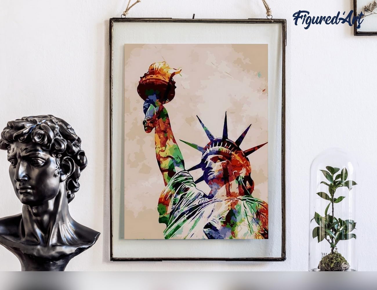 Malen nach Zahlen Set - Freiheitsstatue, Freiheitsstatue 40x50cm Mit Keilrahmen (nicht gespannt)