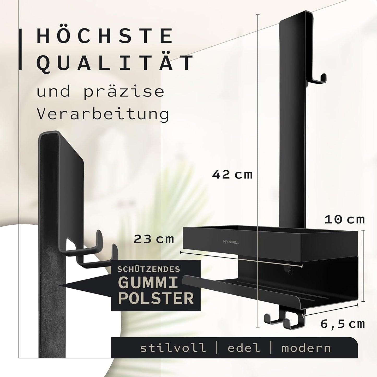 Duschablage zum Hängen, Schwarz
