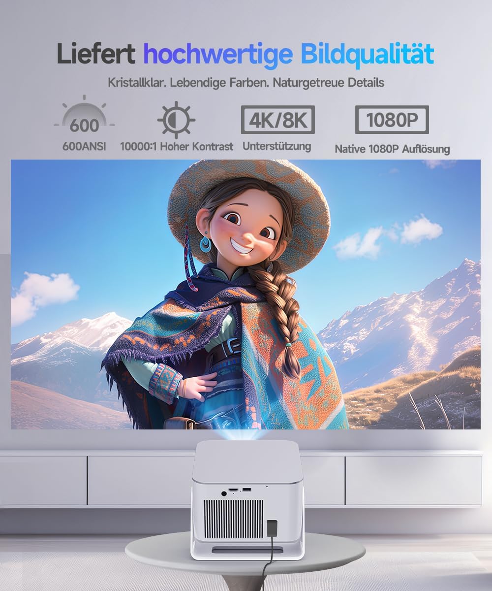 Mini Beamer mit Android 14