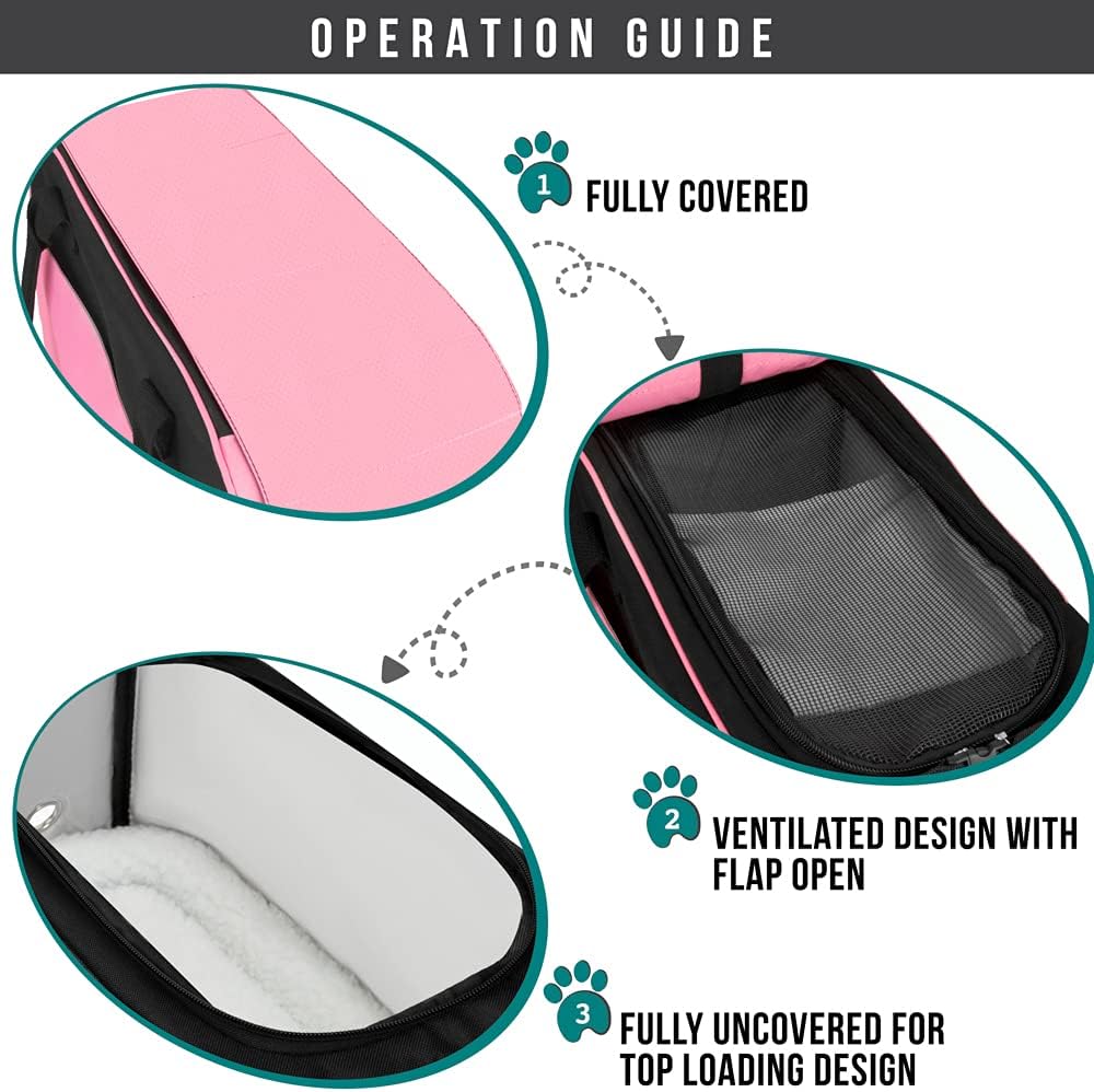 Transporttasche für Haustiere bis 5,4 kg, Pink, One Size (Pack of 1)