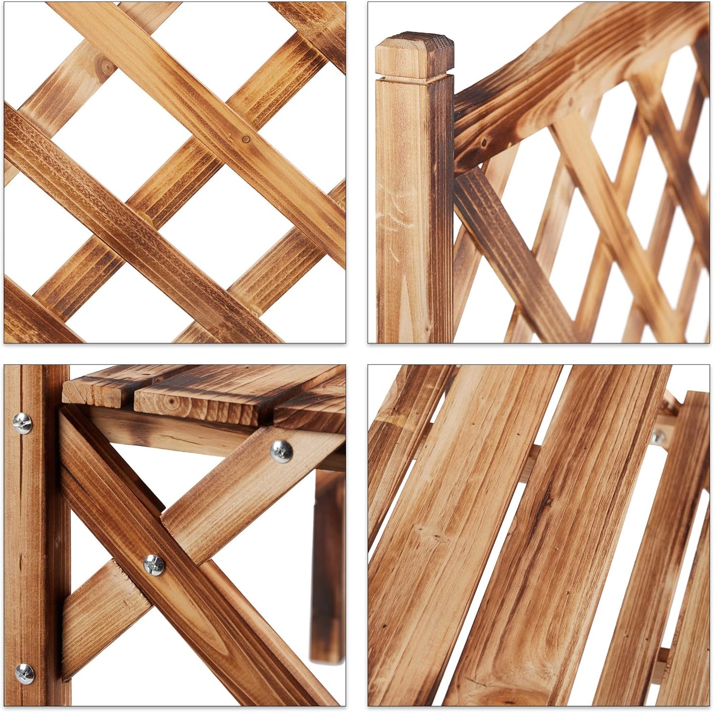 Pflanzentreppe mit Rankgitter, 109,00 x 61,00 x 40,00cm