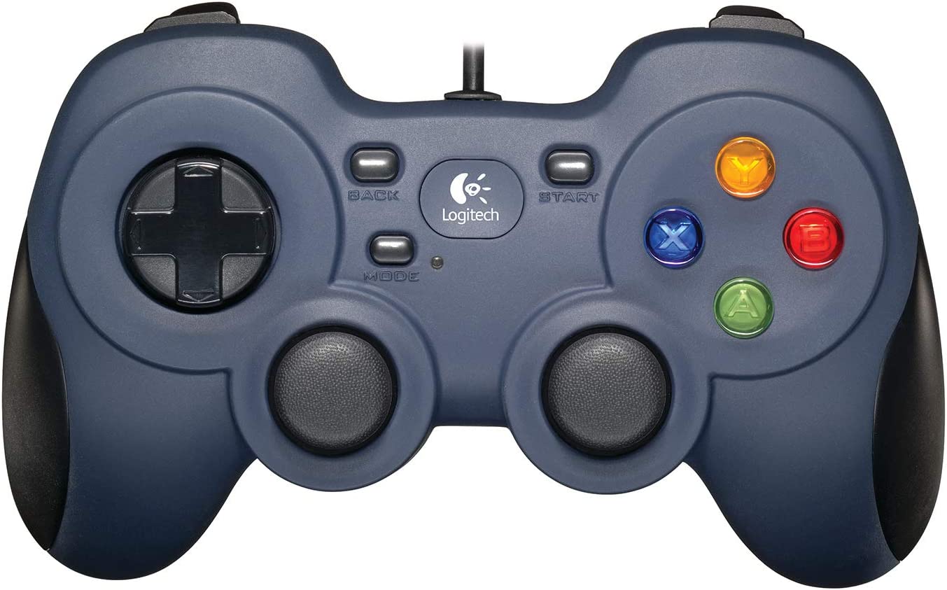 F310 Gamepad Corded, Blau/Grau