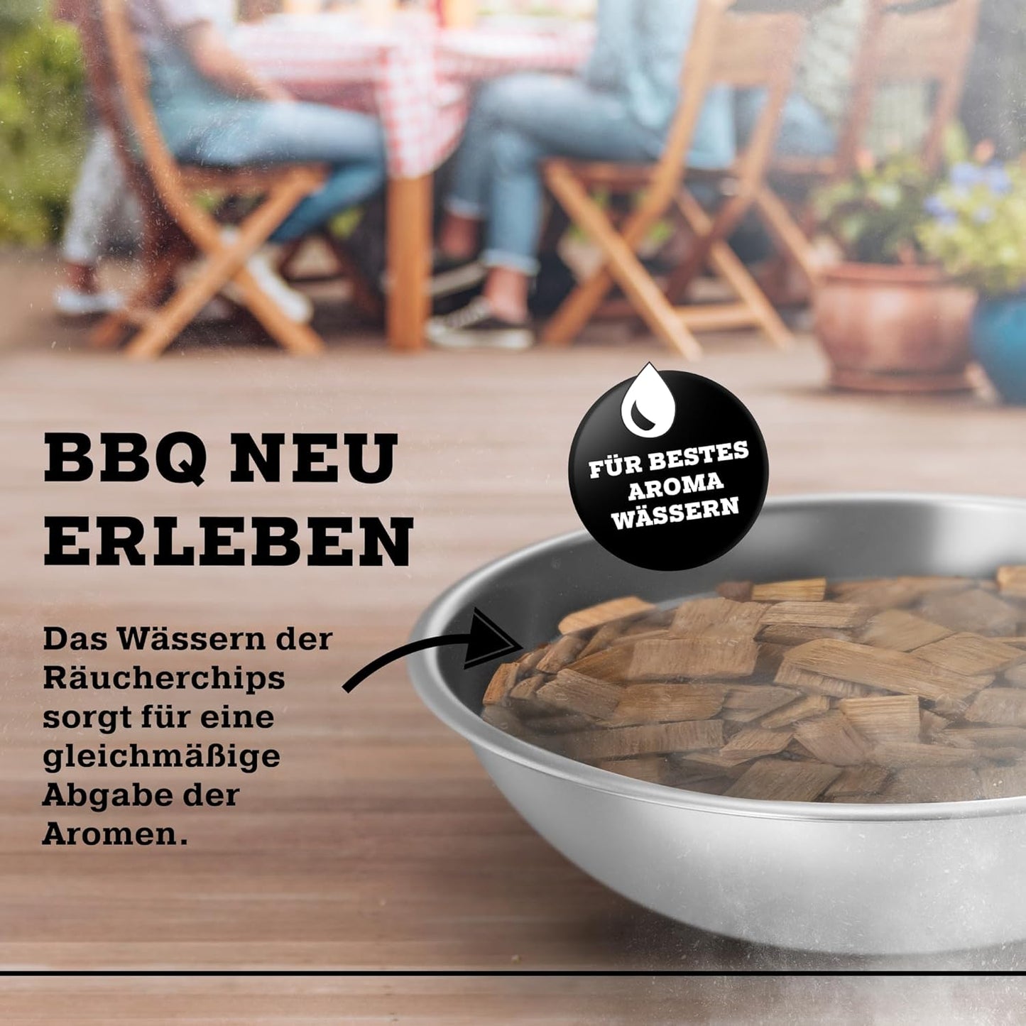 BBQ Räucherbox Set mit Räucherchips und Smokerbox, Räucherbox mit Räucherchips