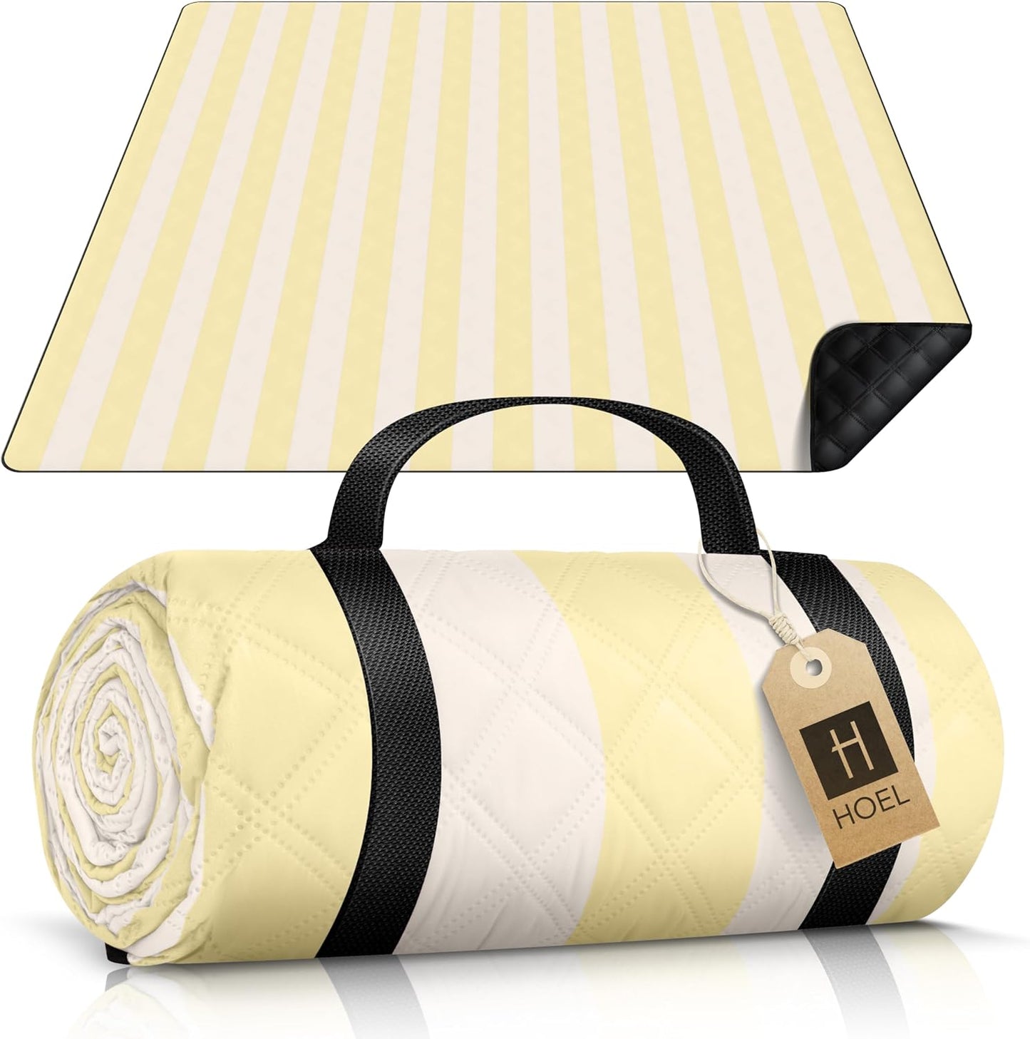 Picknickdecke, Gelb - Ivory