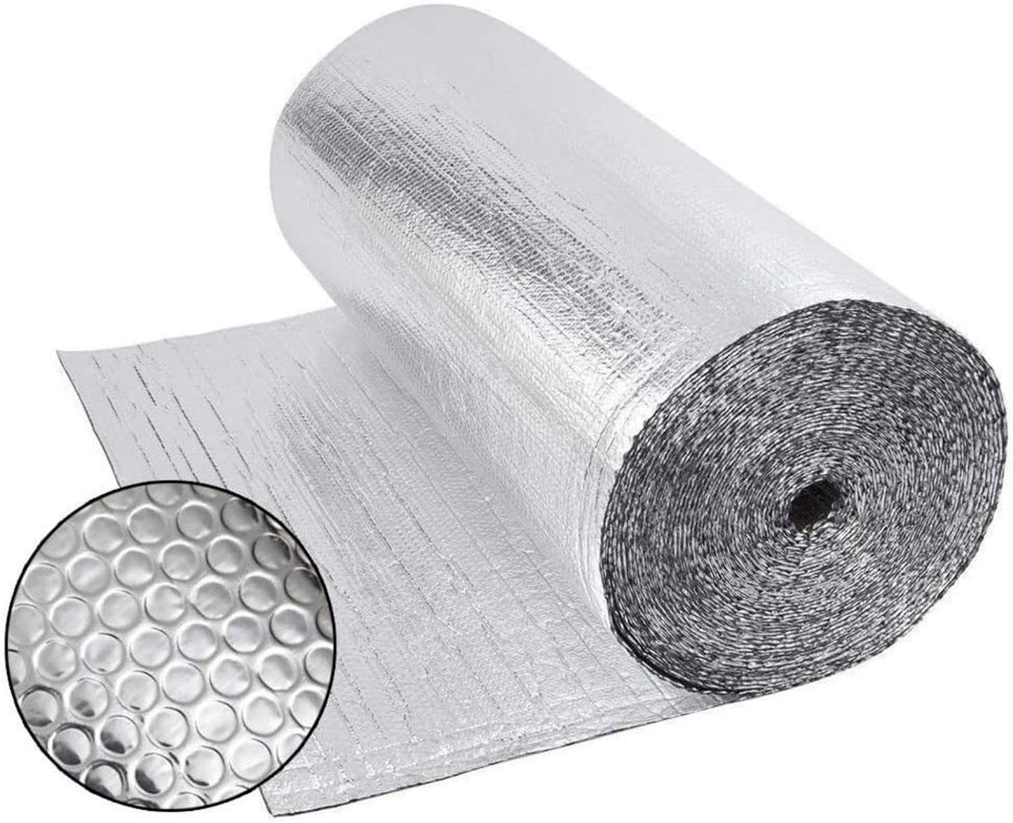 Aluminisierte Isolierfolie mit Luftpolster (15㎡), Aluminisierte/Einzelne Blase 0.6x25m - 15㎡