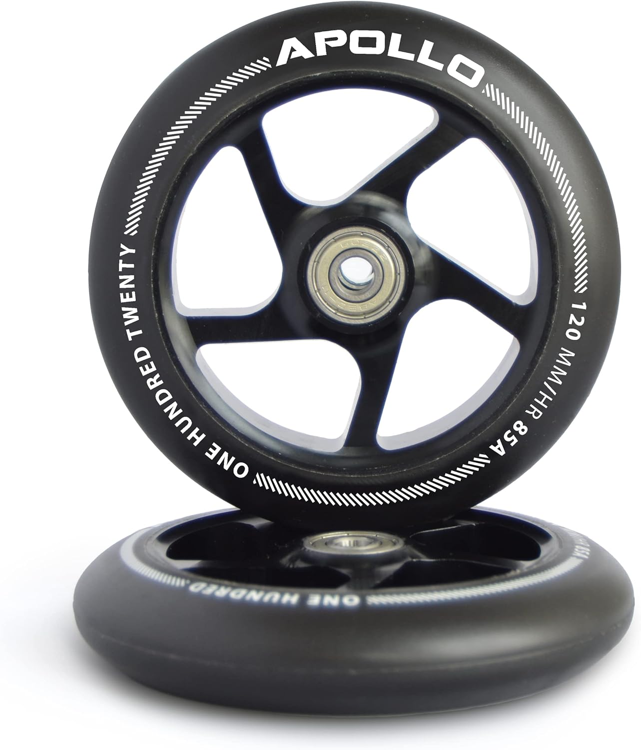 Stunt Scooter Ersatzräderset 120 mm, 120mm - Schwarz