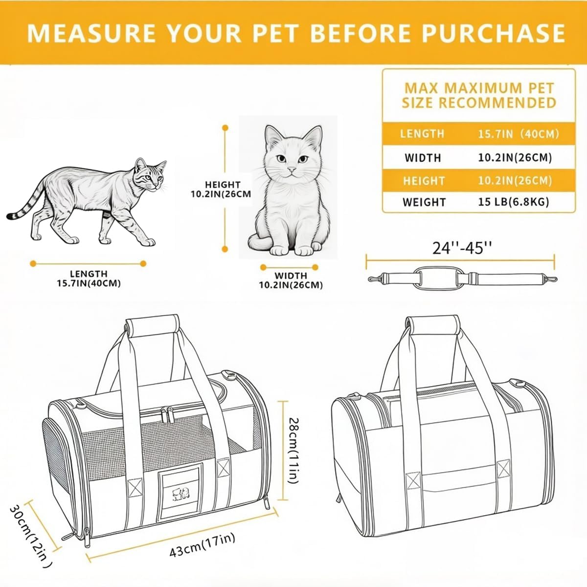 Transporttasche für Katzen, grau