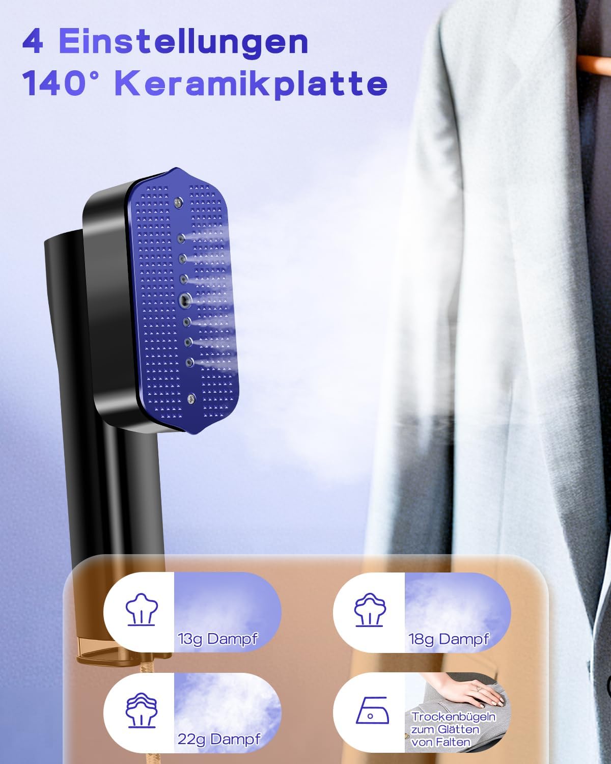 Tragbarer Dampfglätter
