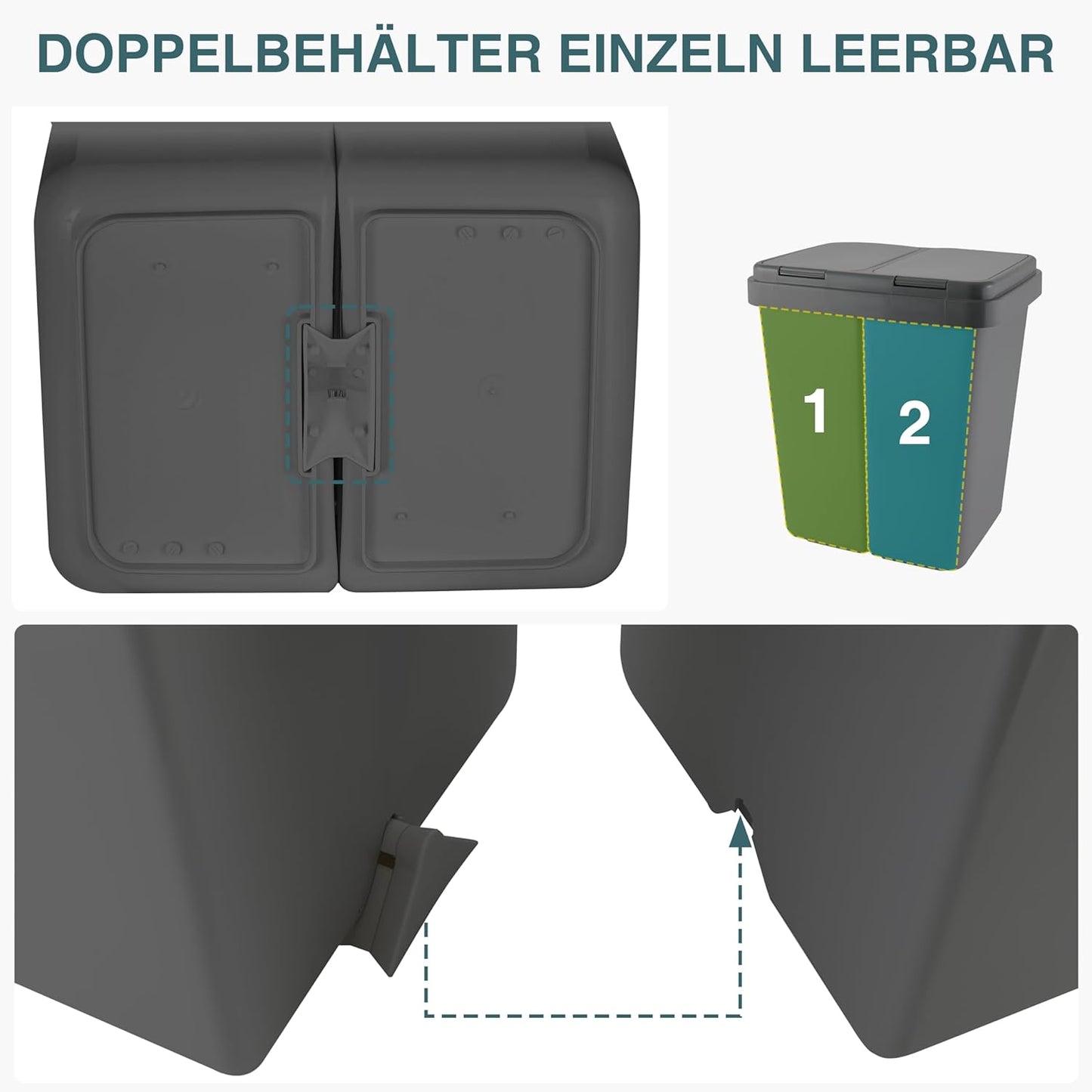 Mülltrennsystem 500114, Anthrazit
