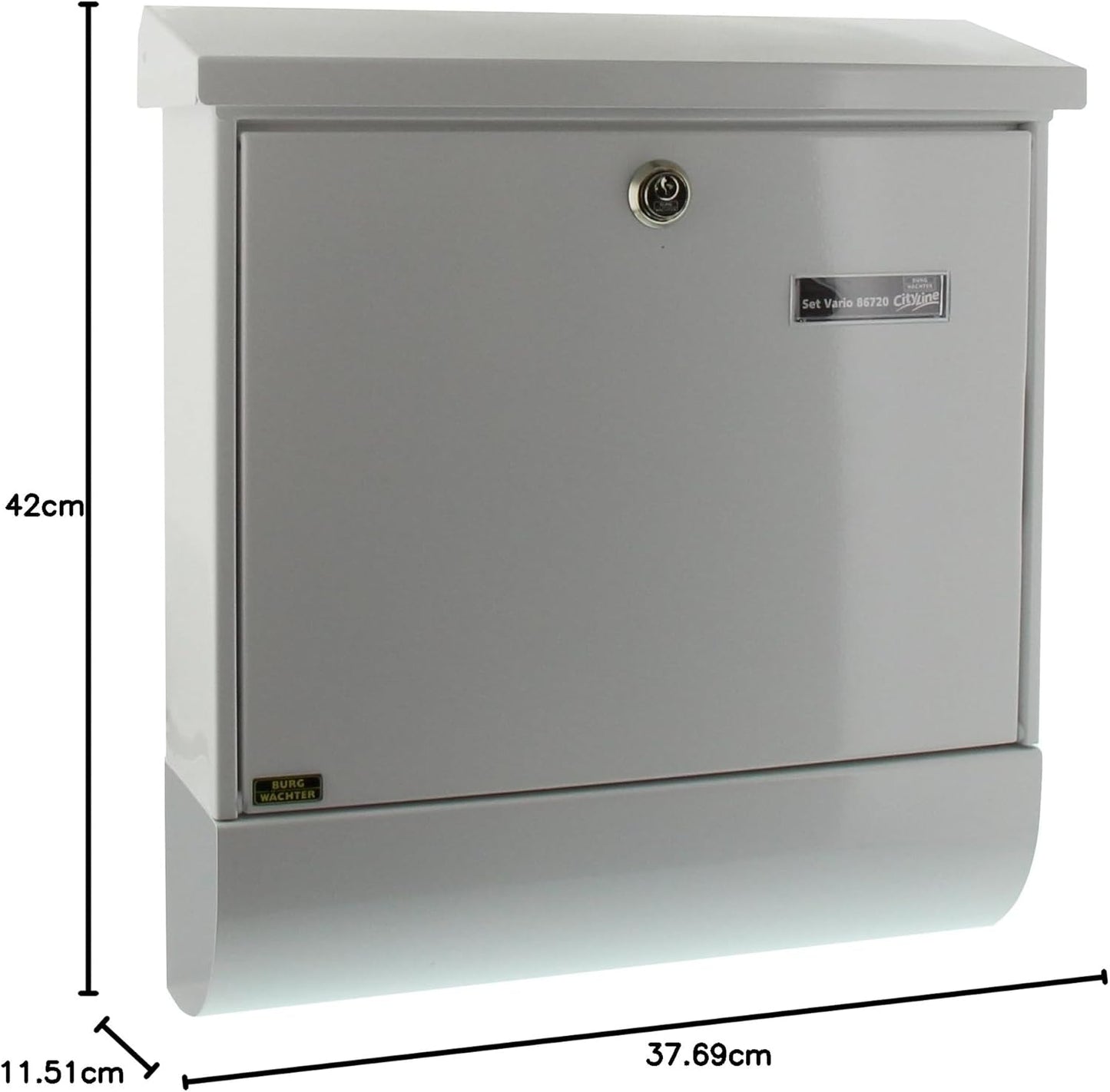Vario 86720 W Briefkasten, Weiss Briefkasten-Set