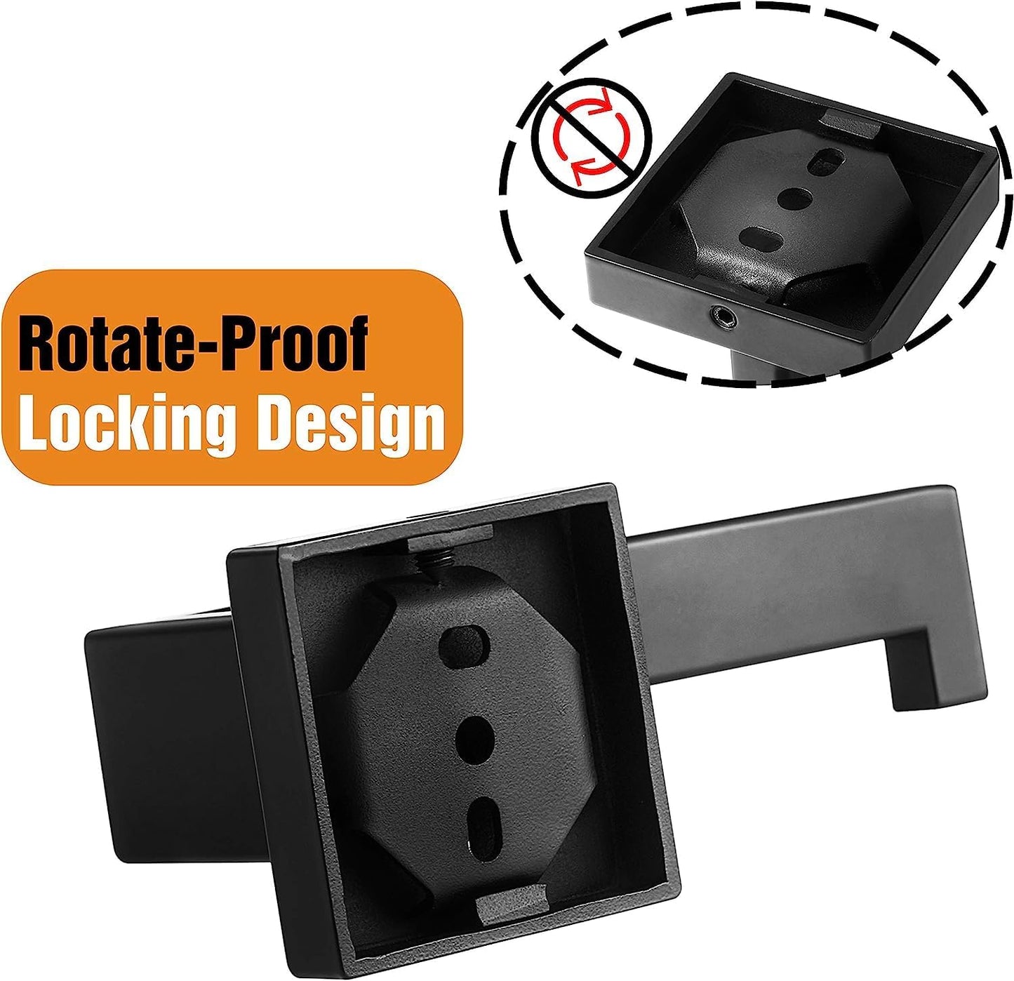 2er Set Toilettenpapierhalter, 2 Schwarz-bohren Erforderlich